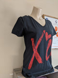 Valentine "XO" Ladies V-Neck T-Shirts