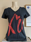 Valentine "XO" Ladies V-Neck T-Shirts