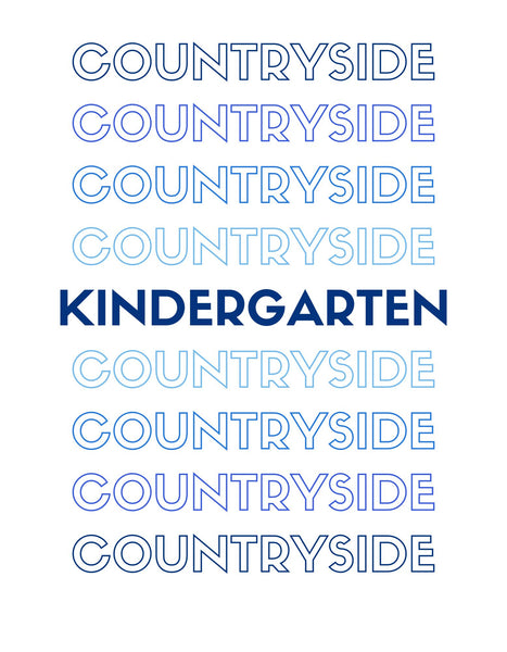 Countryside Elementary Kindergarten Spirit Wear Design.
