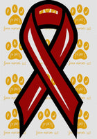 burgundy cancer ribbon