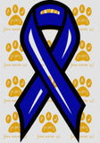 dark blue cancer ribbon