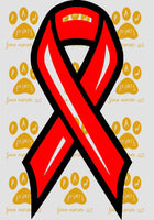 red cancer ribbon