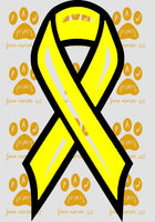 yellow cancer ribbon