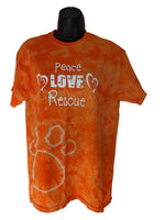Peace, Love, Rescue - Paw Prints Screen Printing