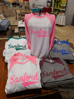 Sanford Baseball 3/4 T-shirts - Paw Prints Screen Printing