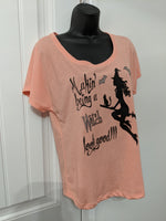 "Makin being a witch look good" - Ladies Scoop Neck - Paw Prints Screen Printing
